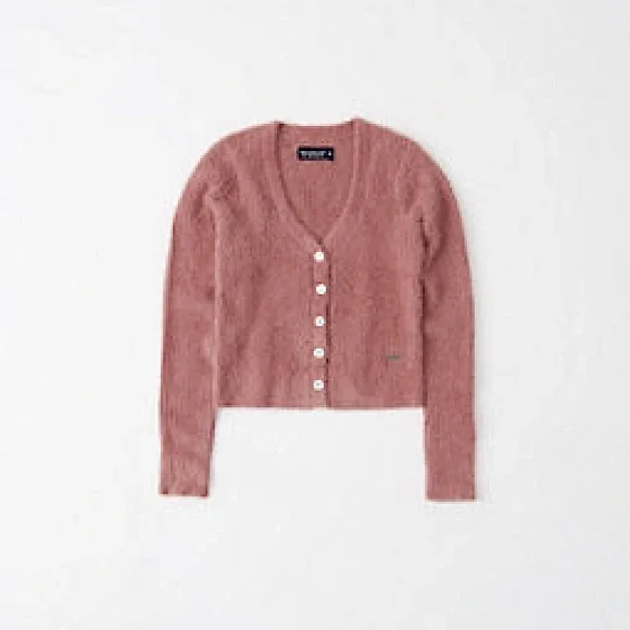 Abercrombie Pink Eyelash Cardigan - Picture 2 of 2
